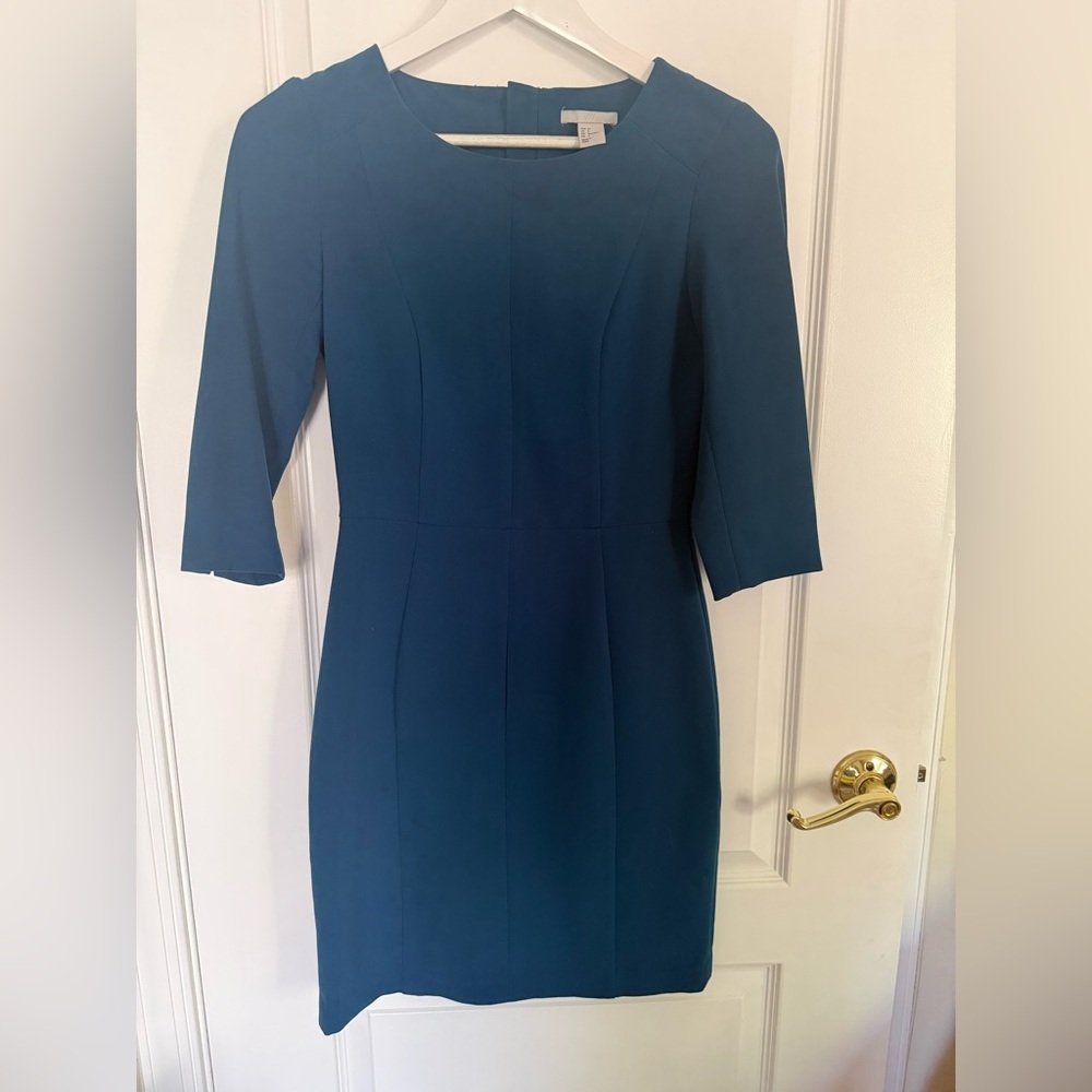 Winter knee length dress with 3/4 sleeve
